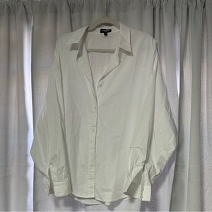 Express Women’s Boyfriend Style White Button Down Shirt